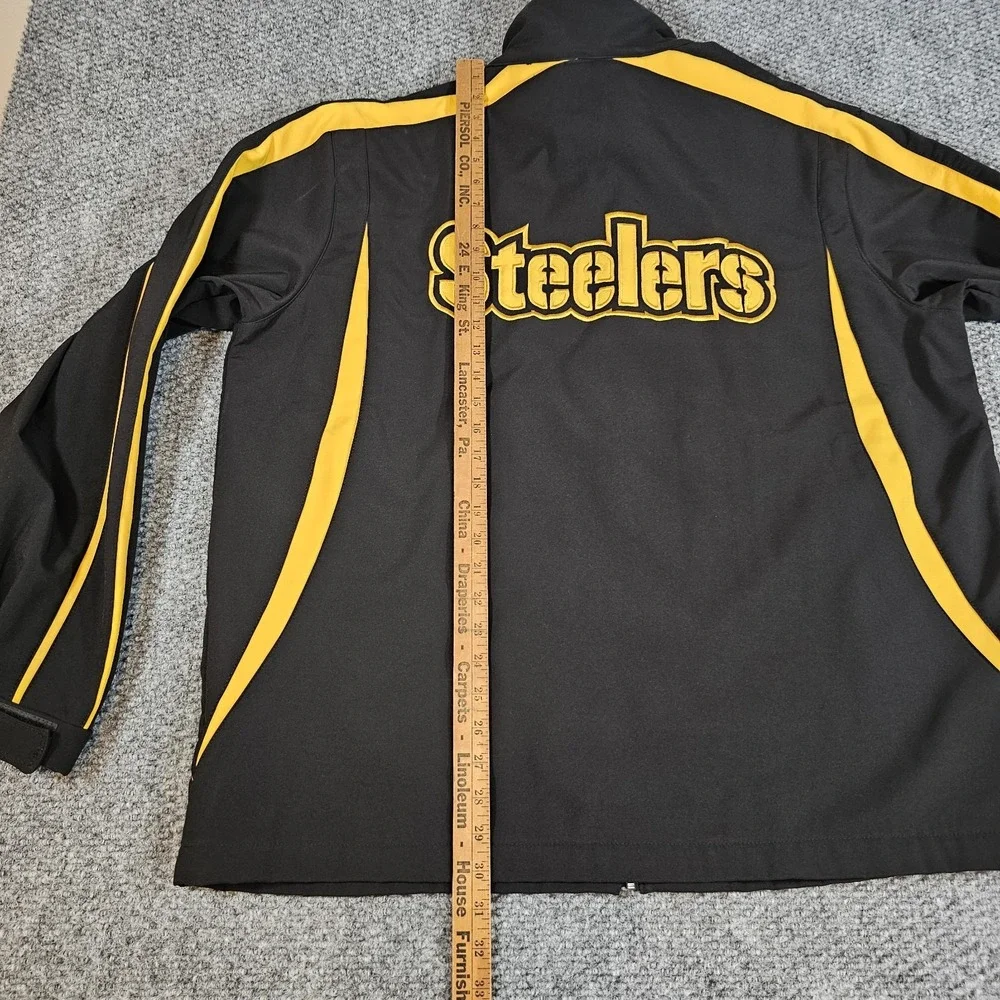 Pittsburgh Steelers NFL Mens 3 Layer Soft Shell Bonded Jacket with Fleece Lining